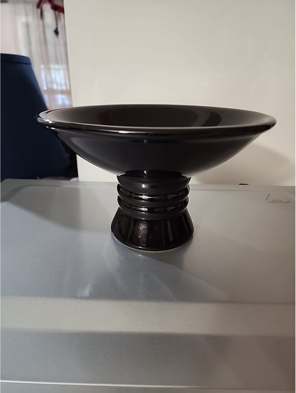 Tazon Negro Decorativo De Ceramica Para El Hogar Shishapara Contener El Carbón